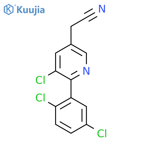 3-Chloro-2-(2,5-dichlorophenyl)pyridine-5-acetonitrile structure