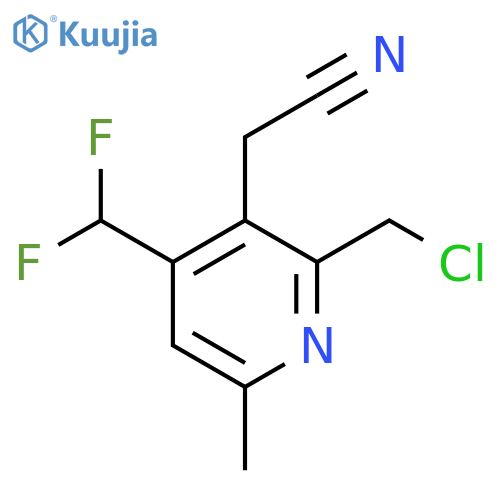 2-(Chloromethyl)-4-(difluoromethyl)-6-methylpyridine-3-acetonitrile structure