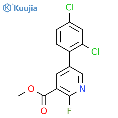 Methyl 5-(2,4-dichlorophenyl)-2-fluoronicotinate structure