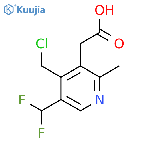 4-(Chloromethyl)-5-(difluoromethyl)-2-methylpyridine-3-acetic acid structure