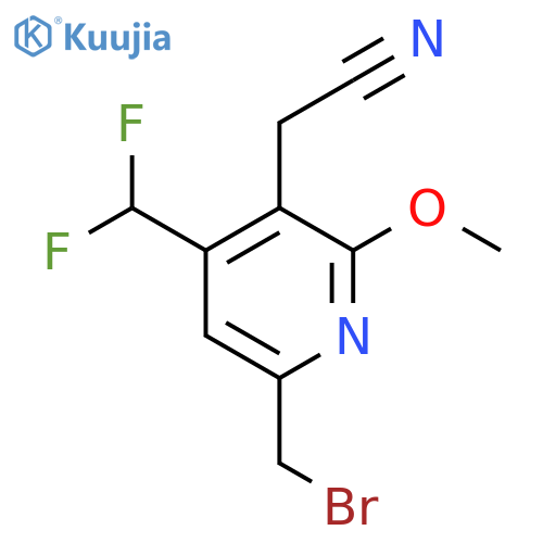 6-(Bromomethyl)-4-(difluoromethyl)-2-methoxypyridine-3-acetonitrile structure