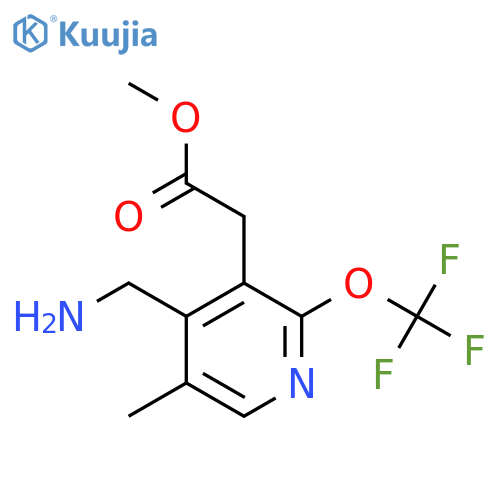 Methyl 4-(aminomethyl)-5-methyl-2-(trifluoromethoxy)pyridine-3-acetate structure