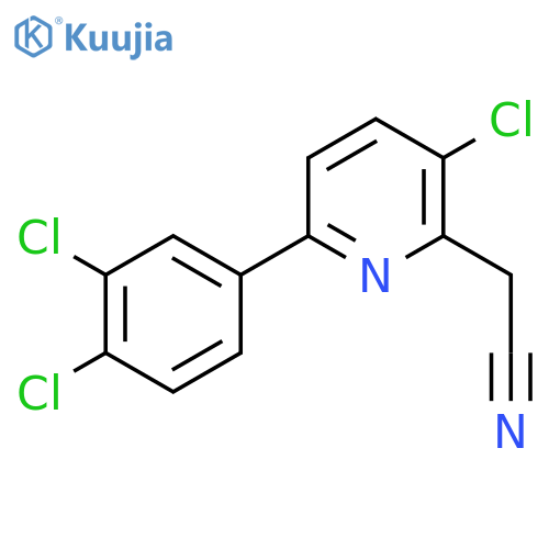 3-Chloro-6-(3,4-dichlorophenyl)pyridine-2-acetonitrile structure