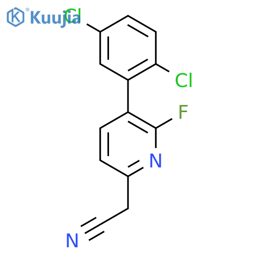 3-(2,5-Dichlorophenyl)-2-fluoropyridine-6-acetonitrile structure