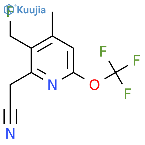 3-(Fluoromethyl)-4-methyl-6-(trifluoromethoxy)pyridine-2-acetonitrile structure