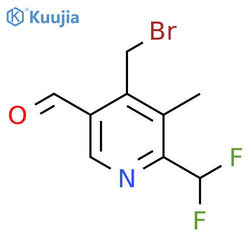 4-(Bromomethyl)-2-(difluoromethyl)-3-methylpyridine-5-carboxaldehyde structure