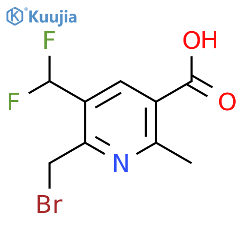 2-(Bromomethyl)-3-(difluoromethyl)-6-methylpyridine-5-carboxylic acid structure