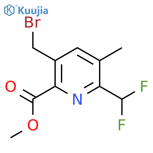 Methyl 5-(bromomethyl)-2-(difluoromethyl)-3-methylpyridine-6-carboxylate structure