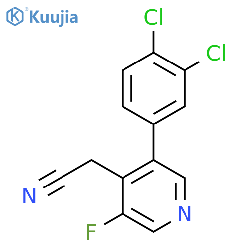 3-(3,4-Dichlorophenyl)-5-fluoropyridine-4-acetonitrile structure