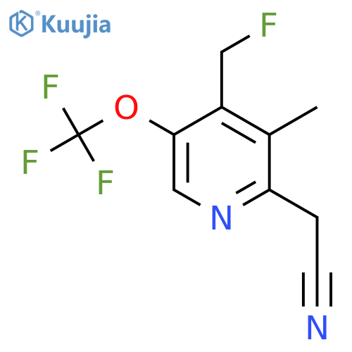4-(Fluoromethyl)-3-methyl-5-(trifluoromethoxy)pyridine-2-acetonitrile structure