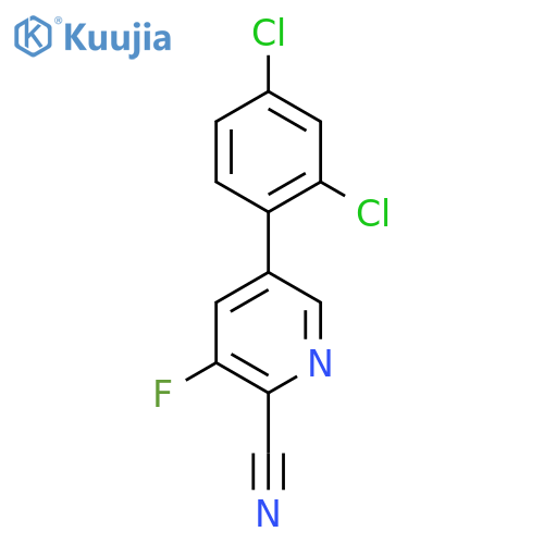 5-(2,4-Dichlorophenyl)-3-fluoropicolinonitrile structure