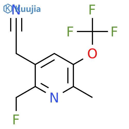 2-(Fluoromethyl)-6-methyl-5-(trifluoromethoxy)pyridine-3-acetonitrile structure
