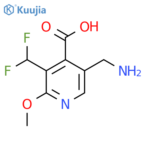 5-(Aminomethyl)-3-(difluoromethyl)-2-methoxypyridine-4-carboxylic acid structure