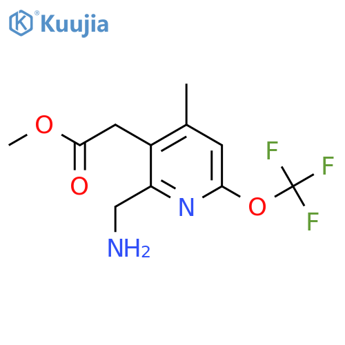 Methyl 2-(aminomethyl)-4-methyl-6-(trifluoromethoxy)pyridine-3-acetate structure