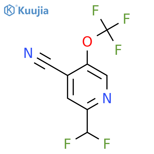 4-Cyano-2-(difluoromethyl)-5-(trifluoromethoxy)pyridine structure