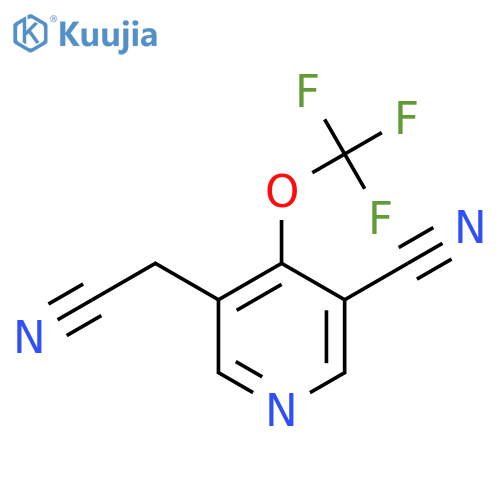 3-Cyano-4-(trifluoromethoxy)pyridine-5-acetonitrile structure