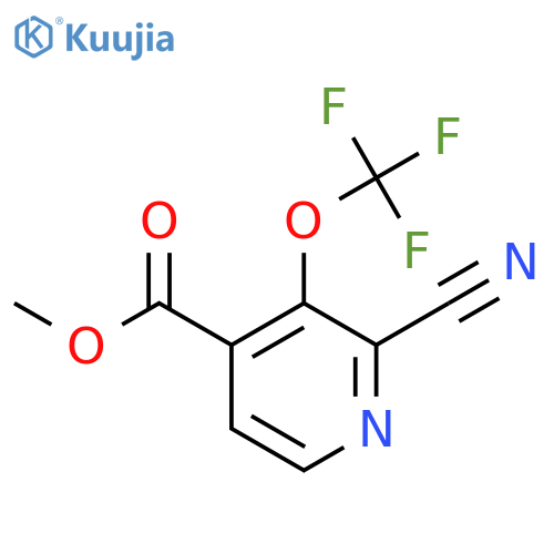 Methyl 2-cyano-3-(trifluoromethoxy)pyridine-4-carboxylate structure
