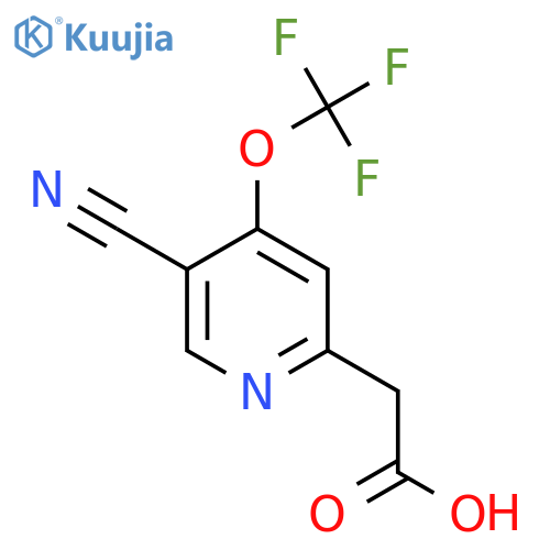 5-Cyano-4-(trifluoromethoxy)pyridine-2-acetic acid structure