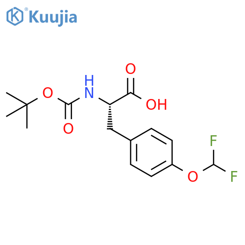 2-{(tert-butoxy)carbonylamino}-3-4-(difluoromethoxy)phenylpropanoic acid structure