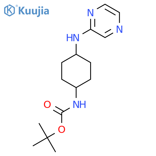 (1R*,4R*)-Tert-Butyl N-[4-(pyrazin-2-ylamino)cyclohexyl]carbamate structure