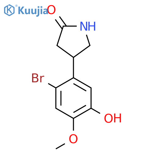 4-(2-bromo-5-hydroxy-4-methoxyphenyl)pyrrolidin-2-one structure