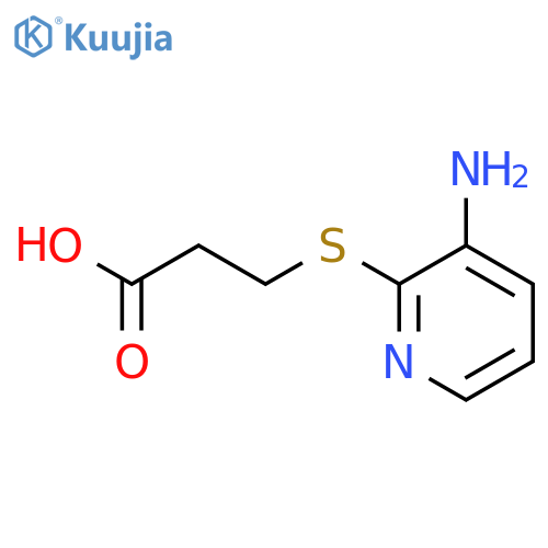 3-(3-aminopyridin-2-yl)sulfanylpropanoic acid structure