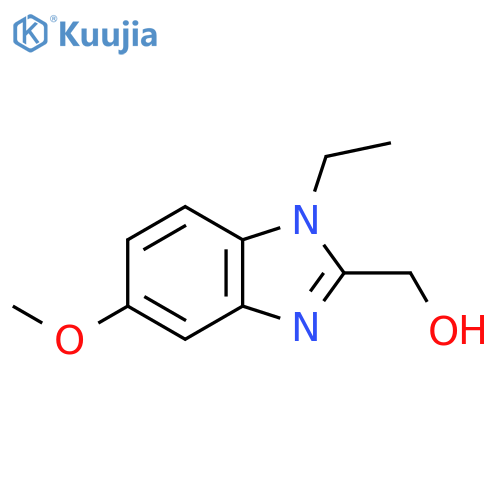 (1-ethyl-5-methoxy-1H-1,3-benzodiazol-2-yl)methanol structure