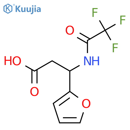 3-(Furan-2-yl)-3-(trifluoroacetamido)propanoic acid structure