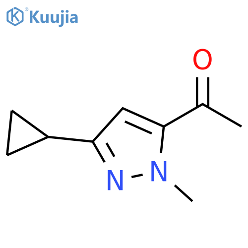 1-(3-cyclopropyl-1-methyl-1H-pyrazol-5-yl)ethan-1-one structure