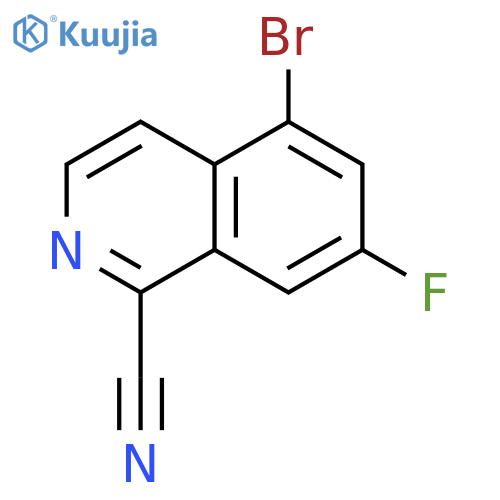 5-bromo-7-fluoroisoquinoline-1-carbonitrile structure
