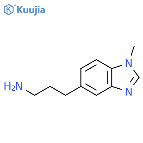 3-(1-methyl-1H-1,3-benzodiazol-5-yl)propan-1-amine structure