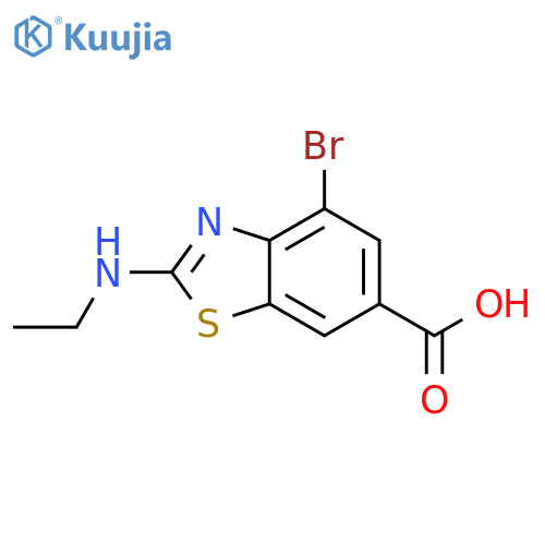 4-bromo-2-(ethylamino)-1,3-benzothiazole-6-carboxylic acid structure