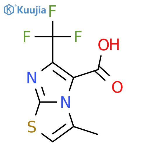3-Methyl-6-(trifluoromethyl)imidazo[2,1-b]thiazole-5-carboxylic acid structure