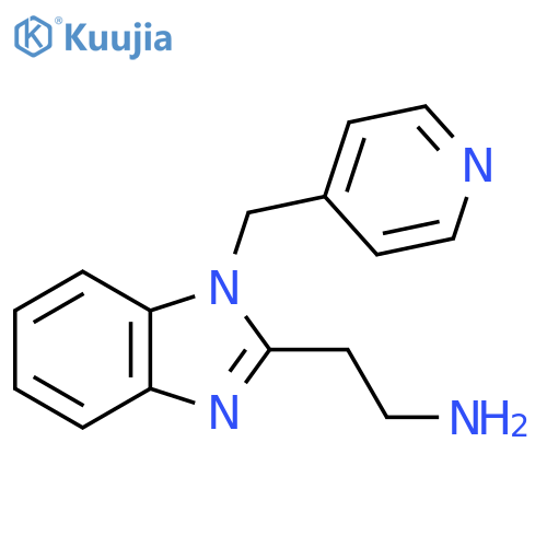 2-{1-(pyridin-4-yl)methyl-1H-1,3-benzodiazol-2-yl}ethan-1-amine structure