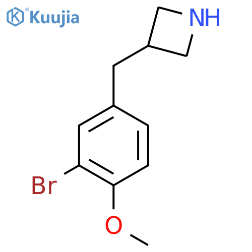 3-(3-bromo-4-methoxyphenyl)methylazetidine structure