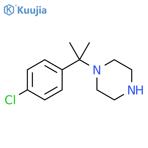1-2-(4-chlorophenyl)propan-2-ylpiperazine structure