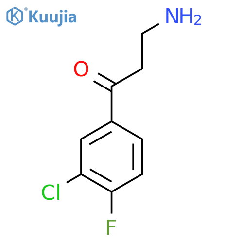 3-amino-1-(3-chloro-4-fluorophenyl)propan-1-one structure