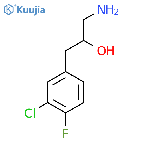 1-amino-3-(3-chloro-4-fluorophenyl)propan-2-ol structure