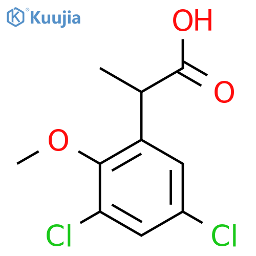 2-(3,5-dichloro-2-methoxyphenyl)propanoic acid structure