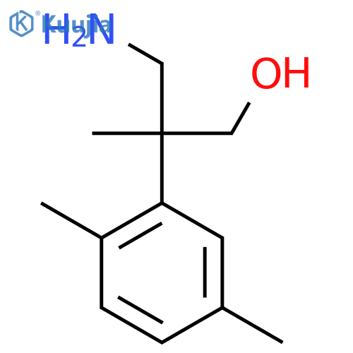 3-amino-2-(2,5-dimethylphenyl)-2-methylpropan-1-ol structure