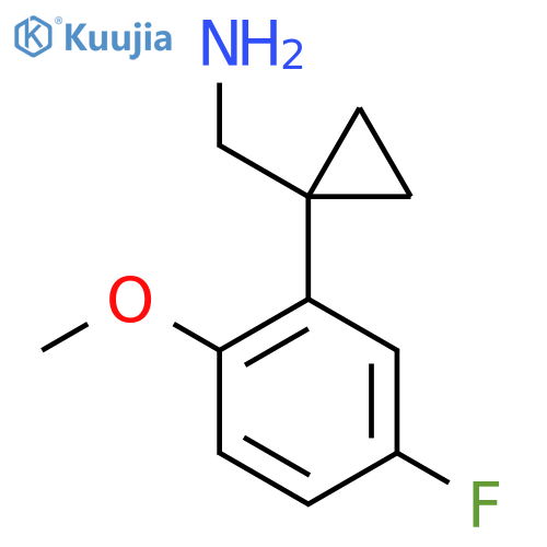 1-(5-fluoro-2-methoxyphenyl)cyclopropylmethanamine structure