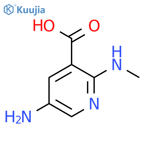5-Amino-2-(methylamino)pyridine-3-carboxylic acid structure