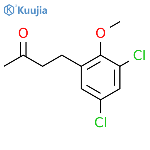 4-(3,5-dichloro-2-methoxyphenyl)butan-2-one structure