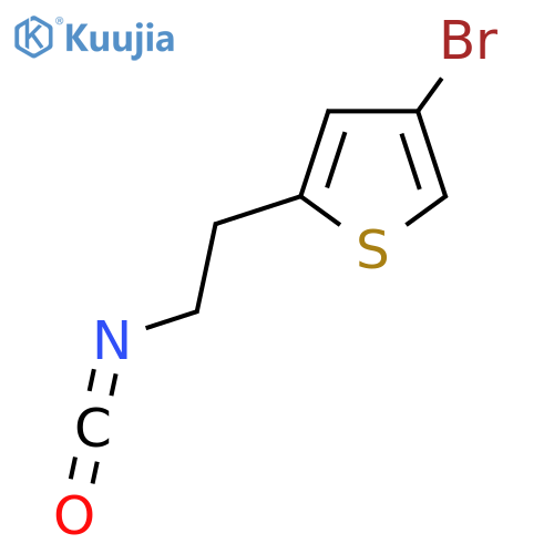 4-bromo-2-(2-isocyanatoethyl)thiophene structure
