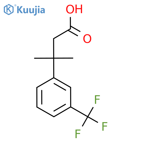 3-methyl-3-3-(trifluoromethyl)phenylbutanoic acid structure