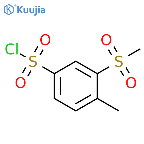3-methanesulfonyl-4-methylbenzene-1-sulfonyl chloride structure