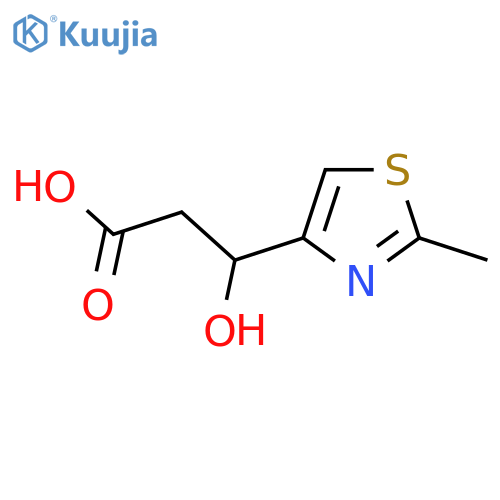 3-hydroxy-3-(2-methyl-1,3-thiazol-4-yl)propanoic acid structure