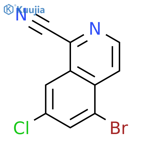 5-bromo-7-chloroisoquinoline-1-carbonitrile structure