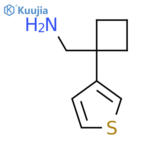1-(thiophen-3-yl)cyclobutylmethanamine structure