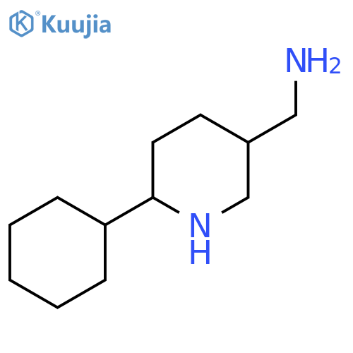 (6-cyclohexylpiperidin-3-yl)methanamine structure